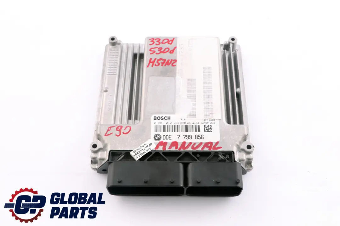 M57N2 231HP Unidad Control Motor DDE Manual para BMW E60 E90 con número de pieza 7799856 BMW E60 E90 M57N2 231HP Unidad Control Motor DDE Manual - SKU 7799856 - Número de pieza 7799856