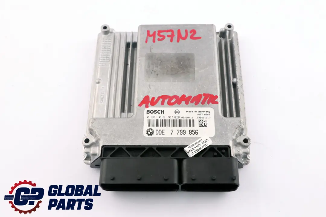 M57N2 231HP Unidad Control Motor DDE Manual para BMW E60 E90 con número de pieza 7799856 BMW E60 E90 M57N2 231HP Unidad Control Motor DDE Manual - SKU 7799856 - Número de pieza 7799856