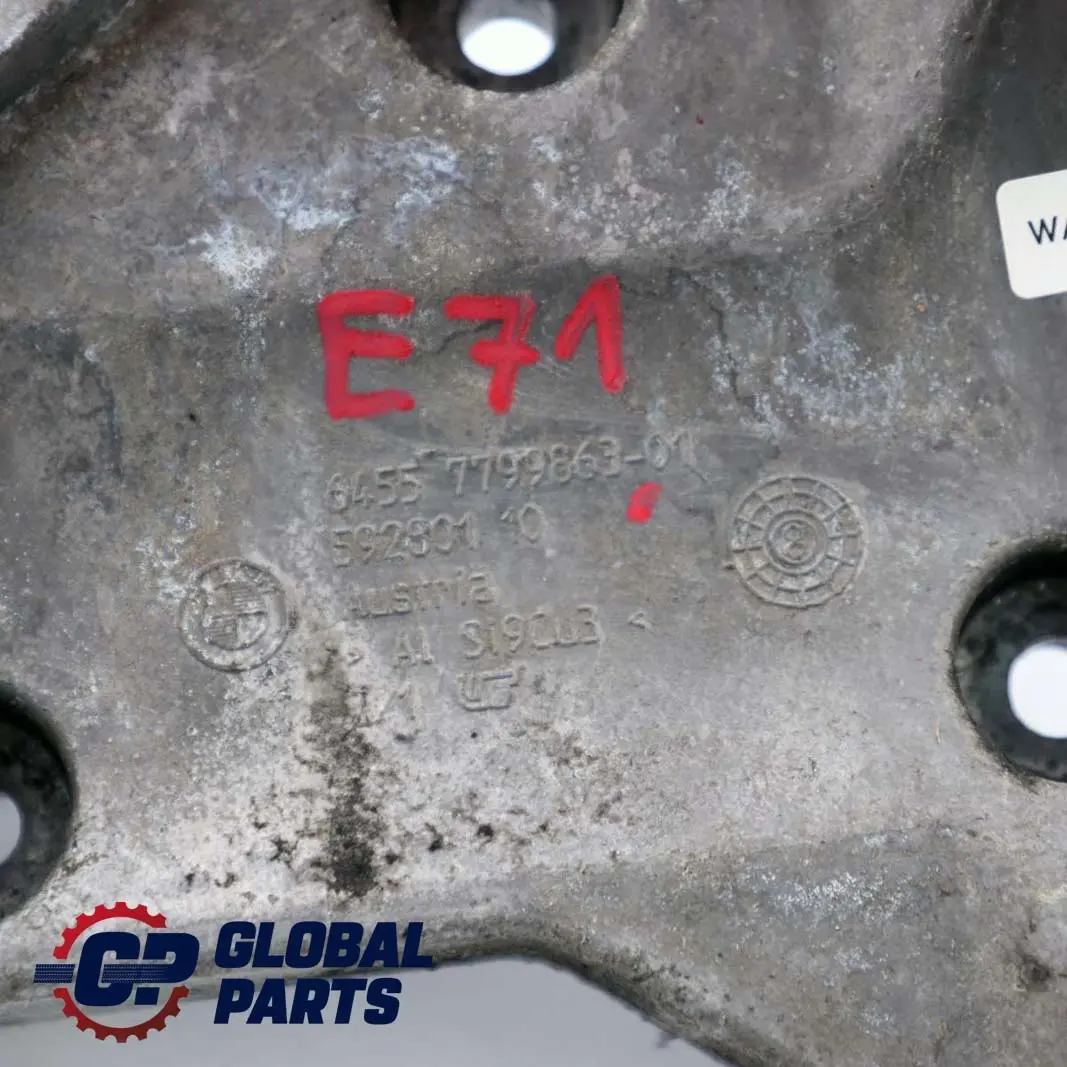 Soporte Compresor M57N2 Diesel para BMW X5 X6 Serie E70 LCI E71 con número de pieza 7799863 BMW X5 X6 Serie E70 LCI E71 Soporte Compresor M57N2 Diesel - SKU 7799863 - Número de pieza 7799863