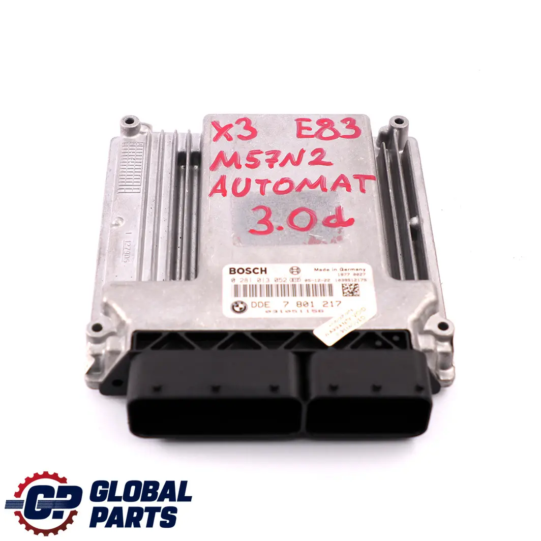 M57N2 218HP ECU DME Unit Automatic Transmition to BMW X3 Series E83 3.0d with Part number 7801217 BMW X3 Series E83 3.0d M57N2 218HP ECU DME Unit Automatic Transmition - SKU 7801217 - Part number 7801217