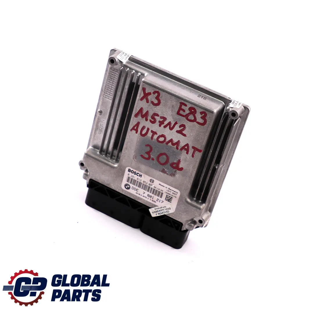 BMW X3 Serie E83 3.0d M57N2 218PS ecu Dme Appareil de Commande - SKU 7801217 - Numéro de pièce 7801217