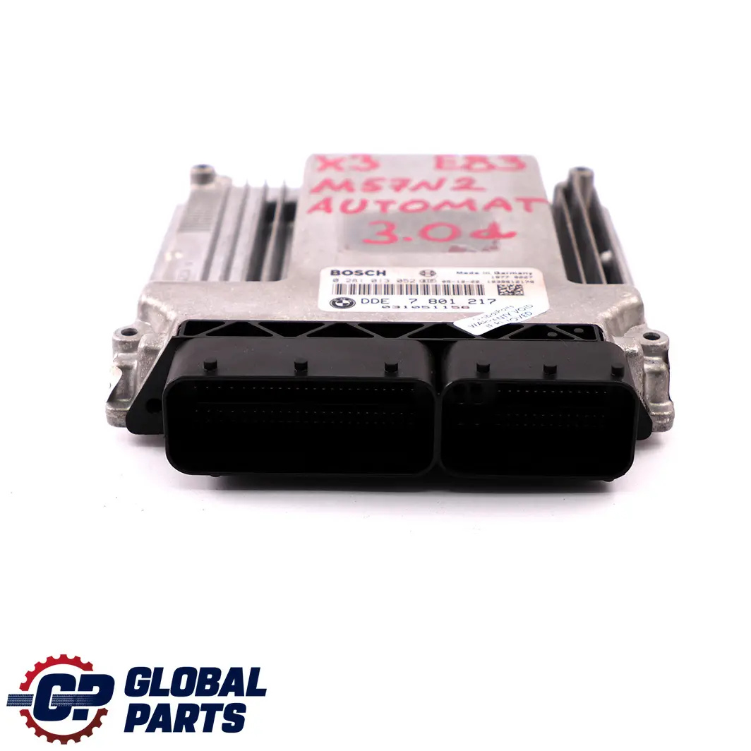 BMW X3 Series E83 3.0d M57N2 218PS ECU DME Steuergerät Automatikgetrieb - SKU 7801217 - Teilenummer 7801217