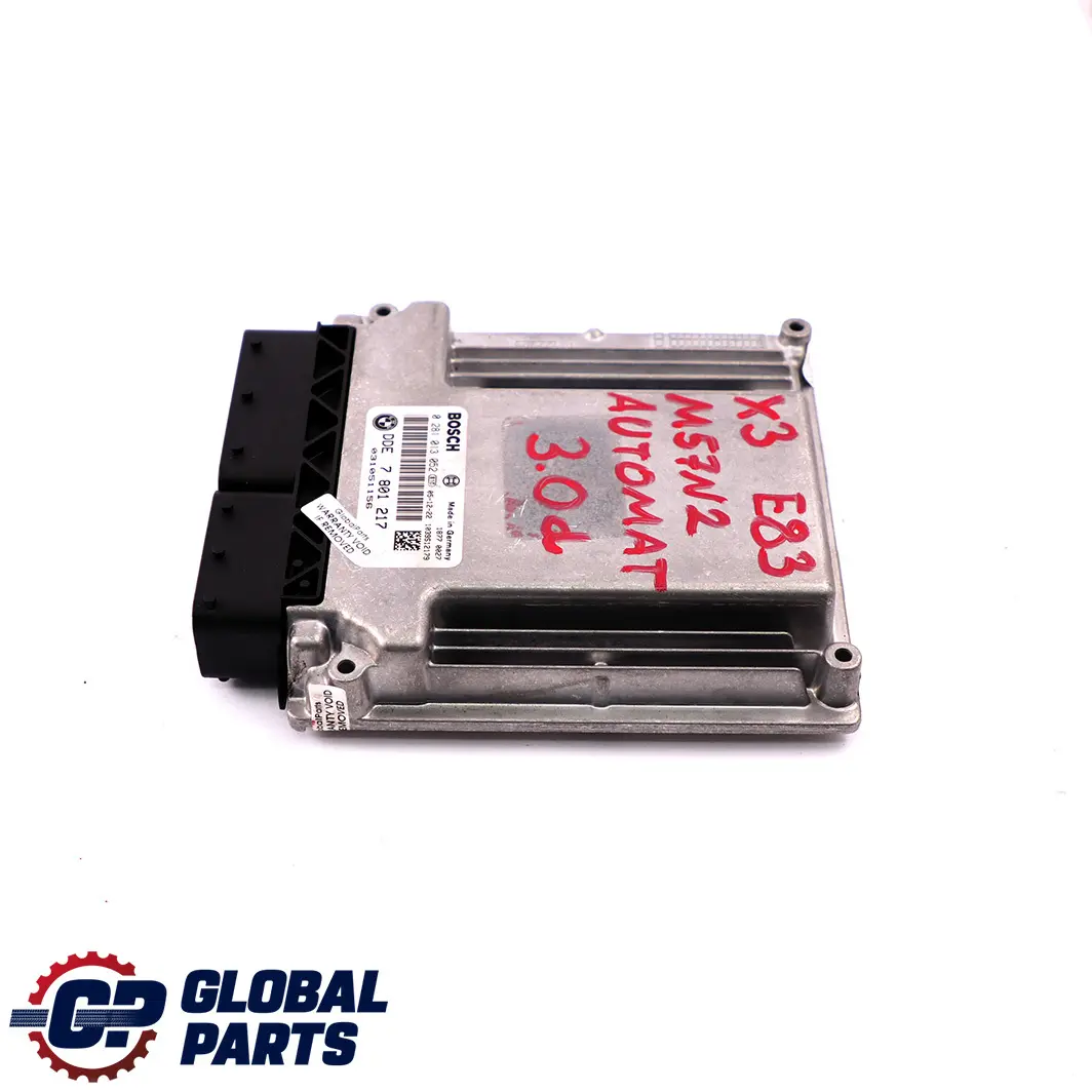M57N2 218PS ECU DME Steuergerät Automatikgetrieb für BMW X3 Series E83 3.0d mit Teilenummer 7801217 BMW X3 Series E83 3.0d M57N2 218PS ECU DME Steuergerät Automatikgetrieb - SKU 7801217 - Teilenummer 7801217