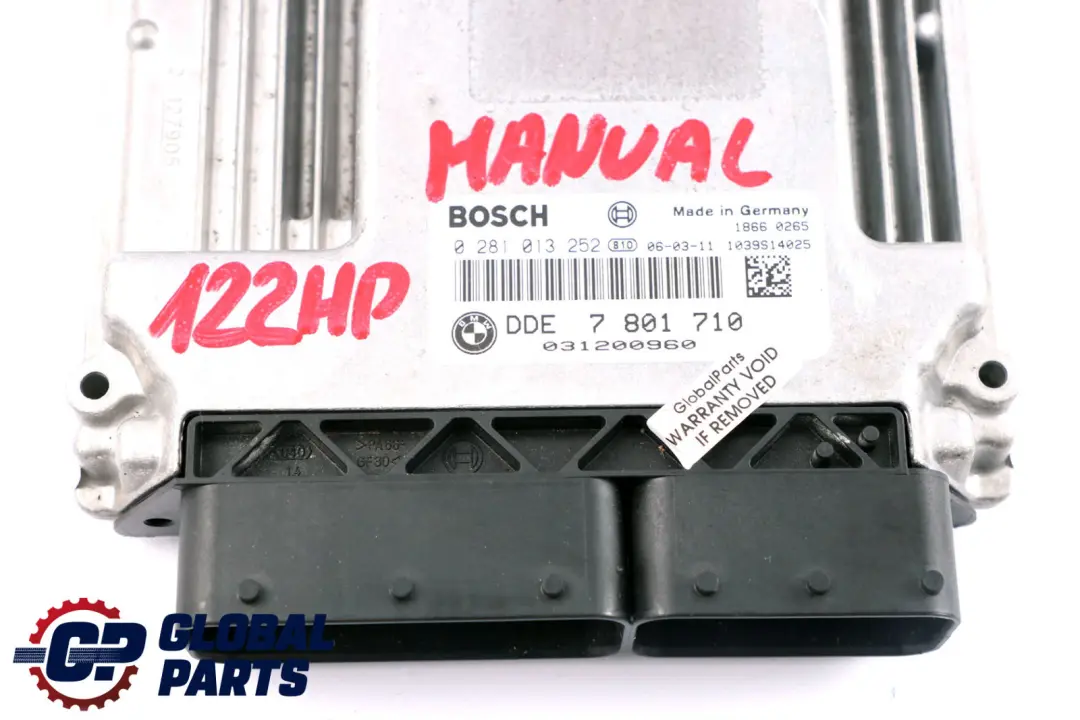 M47N2 Engine Control Unit ECU DDE Manual to BMW E87 E90 E91 118d 318d with Part number 7801710 BMW E87 E90 E91 118d 318d M47N2 Engine Control Unit ECU DDE Manual - SKU 7801710 - Part number 7801710