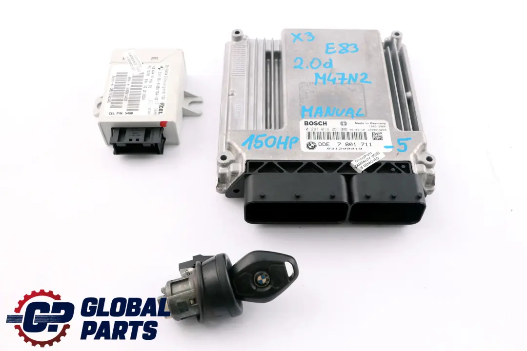 M47N2 2.0d 150HP ECU Kit DDE + EWS + Key Manual to BMW X3 E83 with Part number 7801711 BMW X3 E83 M47N2 2.0d 150HP ECU Kit DDE + EWS + Key Manual - SKU 7801711-5 - Part number 7801711
