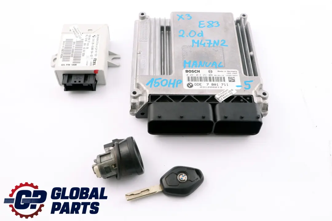 M47N2 150PS ECU Steuergerät + EWS + Schlüssel für BMW X3 Series E83 2.0d mit Teilenummer 7801711 BMW X3 Series E83 2.0d M47N2 150PS ECU Steuergerät + EWS + Schlüssel - SKU 7801711-5 - Teilenummer 7801711