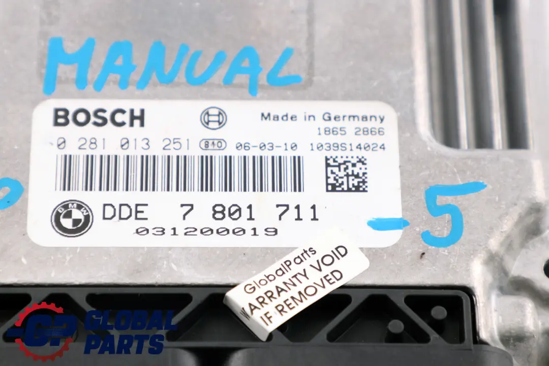 BMW X3 Serie E83 2.0d M47N2 150PS ecu Appareil de Commande + Ews +Cle - SKU 7801711-5 - Numéro de pièce 7801711