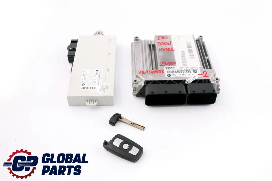 M57N2 ECU Engine Kit DDE CAS2 Key to BMW 3 5 Series E60 E90 330d 530d with Part number 7801712 BMW 3 5 Series E60 E90 330d 530d M57N2 ECU Engine Kit DDE CAS2 Key - SKU 7801712-2 - Part number 7801712