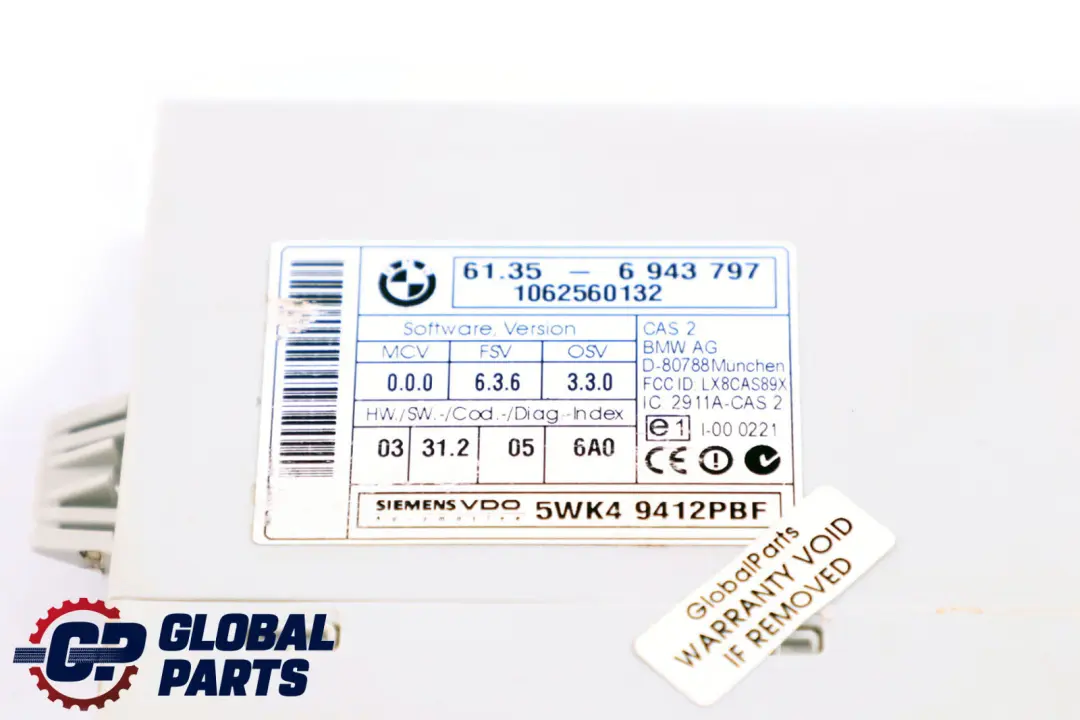 BMW 3 5 Series E60 E90 330d 530d M57N2 ECU Engine Kit DDE CAS2 + Key - SKU 7801712-3 - Part number 7801712