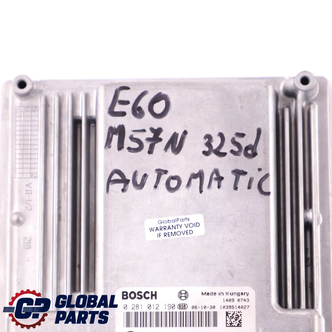 BMW E60 E61 525d 530d M57N Engine Control Unit ECU DDE Automatic - SKU 7802266 - Part number 7802266