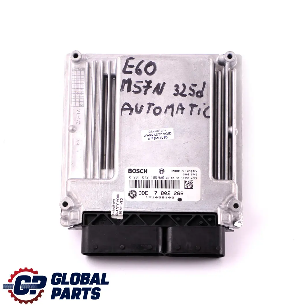 BMW E60 E61 525d 530d M57N Engine Control Unit ECU DDE Automatic - SKU 7802266 - Part number 7802266