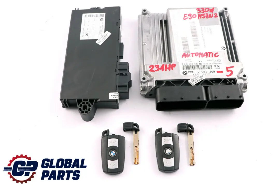 BMW E60 E90 E91 330d 530d M57N2 ECU Engine Kit DDE CAS3 + Key Automatic - SKU 7803369-5 - Part number 7803369