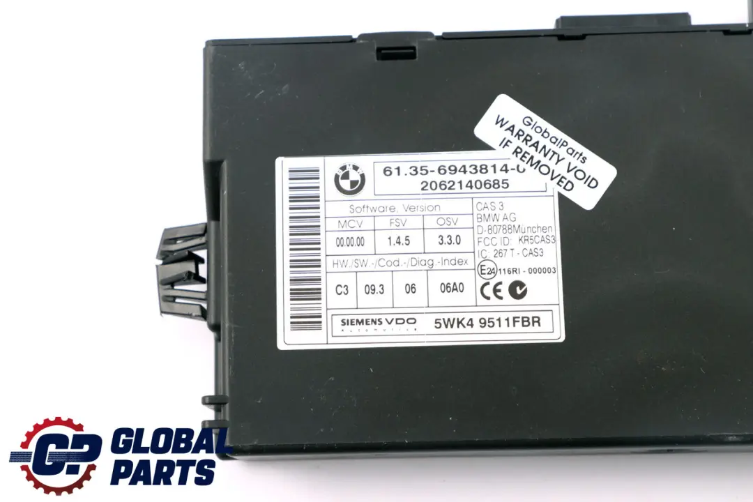 M57N2 ECU Engine Kit DDE CAS3 + Key Automatic to BMW E60 E90 E91 330d 530d with Part number 7803369 BMW E60 E90 E91 330d 530d M57N2 ECU Engine Kit DDE CAS3 + Key Automatic - SKU 7803369-5 - Part number 7803369