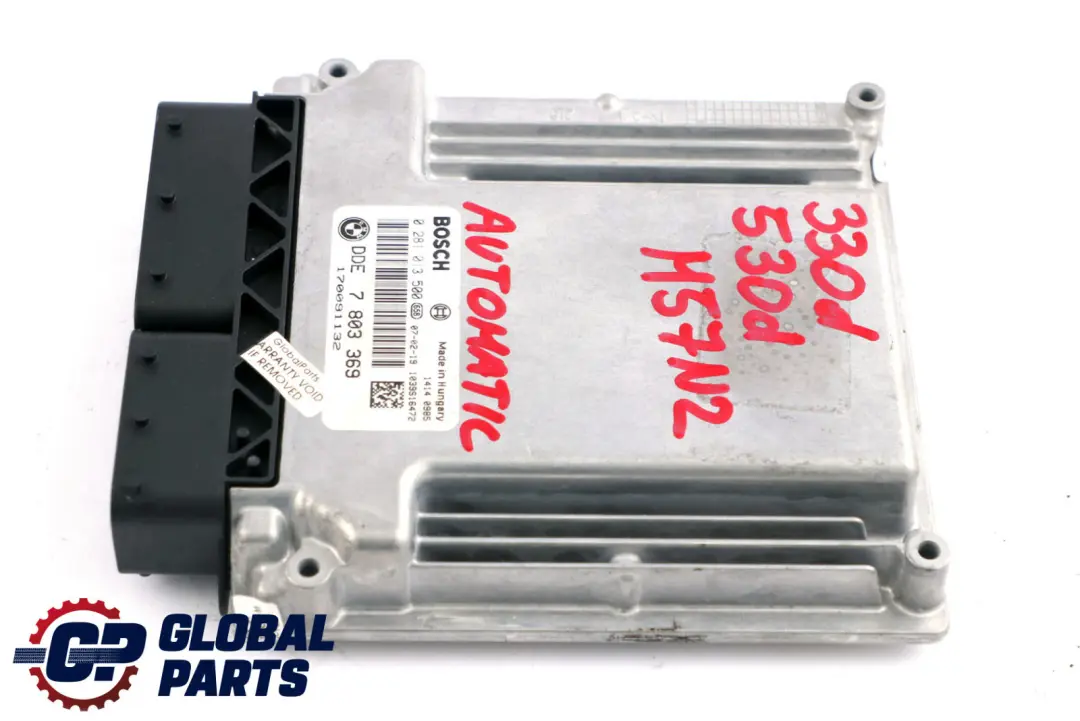 M57N2 Engine DDE Control Unit Automatic to BMW E60 E61 E90 E91 330d 530d with Part number 7803369 BMW E60 E61 E90 E91 330d 530d M57N2 Engine DDE Control Unit Automatic - SKU 7803369 - Part number 7803369