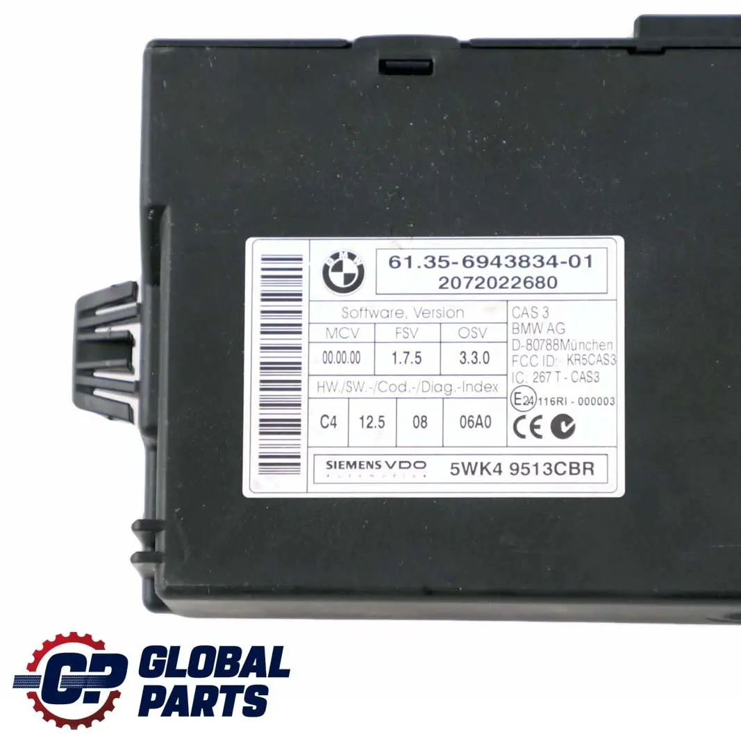 BMW E60 E87 E90 E91 120d 320d 520d M47N2 163HP ECU Kit DDE CAS3 + Key - SKU 7803373-1 - Part number 7803373