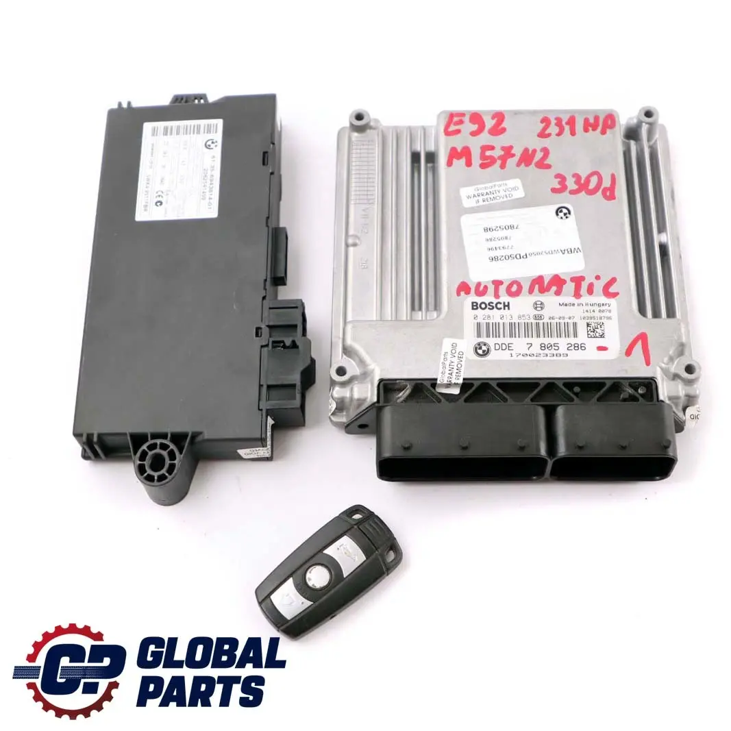 M57N2 231HP ECU Kit DDE + CAS3 + Key Automatic to BMW E92 E93 Diesel 330d with Part number 7805286 BMW E92 E93 Diesel 330d M57N2 231HP ECU Kit DDE + CAS3 + Key Automatic - SKU 7805286-1 - Part number 7805286