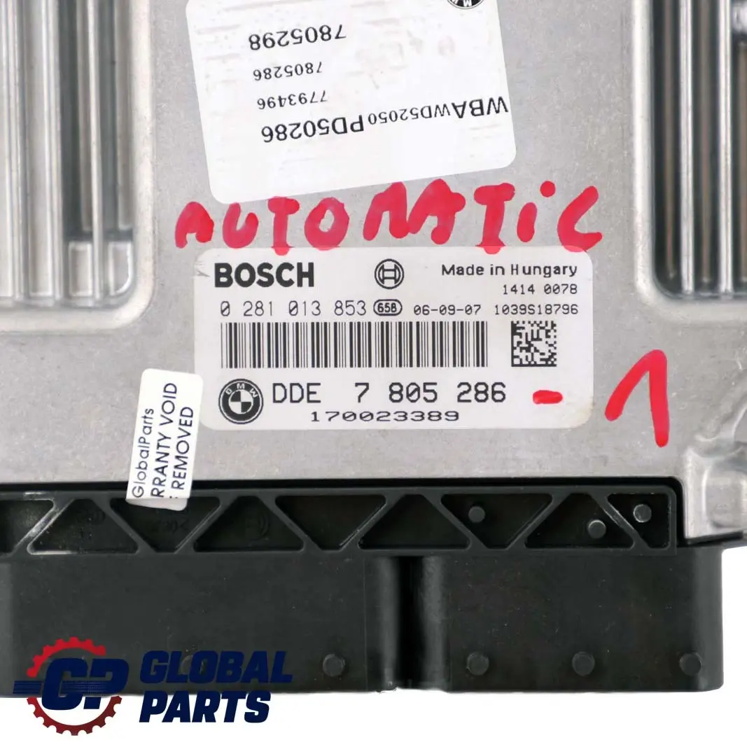 M57N2 231HP Kit ECU Control Motor DDE Automático para BMW E92 E93 330d con número de pieza 7805286 BMW E92 E93 330d M57N2 231HP Kit ECU Control Motor DDE Automático - SKU 7805286-1 - Número de pieza 7805286