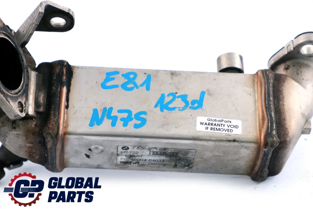 N47S Multiple De escape EGR Enfriador para BMW E81 E82 E87 LCI 123d con número de pieza 7806051 BMW E81 E82 E87 LCI 123d N47S Multiple De escape EGR Enfriador - SKU 7806051 - Número de pieza 7806051