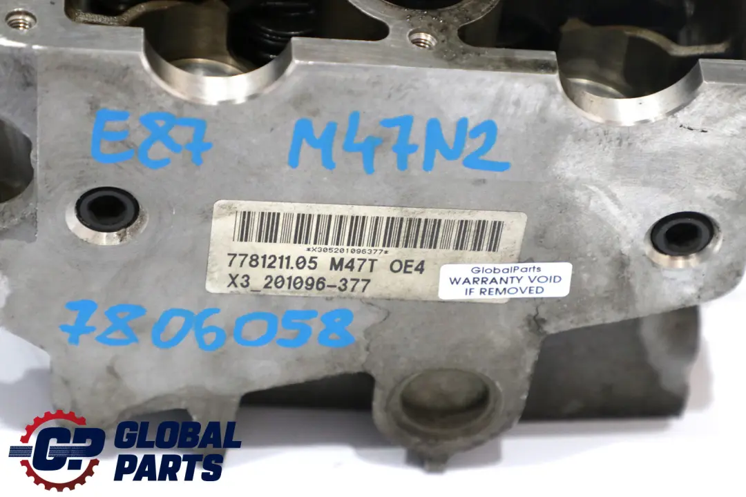 M47N2 Culata Cilindro 7787211 para BMW X3 E83 E87 E90 E91 Motor con número de pieza 7806058 BMW X3 E83 E87 E90 E91 Motor M47N2 Culata Cilindro 7787211 - SKU 7806058 - Número de pieza 7806058