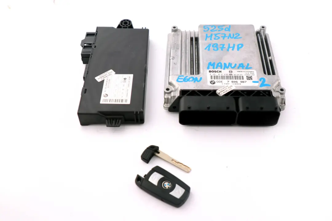 M57N2 197HP ECU Kit DME CAS3 + Key to BMW 3 5 Series E60 LCI E90 325d 525d with Part number 7806987 BMW 3 5 Series E60 LCI E90 325d 525d M57N2 197HP ECU Kit DME CAS3 + Key - SKU 7806987-2 - Part number 7806987