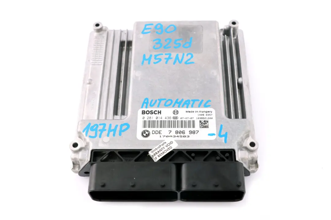 M57N2 325d 525d ECU Steuergerät CAS3 Schlüssel für BMW 3 5 E60 LCI E90 mit Teilenummer 7806987 BMW 3 5 E60 LCI E90 M57N2 325d 525d ECU Steuergerät CAS3 Schlüssel - SKU 7806987-4 - Teilenummer 7806987