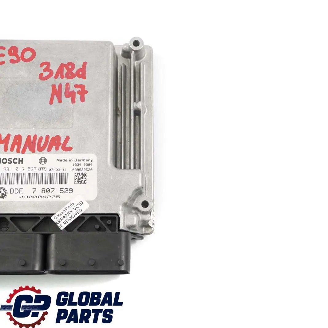 N47 DDE Steuergerät Diesel Schaltgetrieb für BMW E81 E87 LCI E90 E91 Motor mit Teilenummer 7807529 BMW E81 E87 LCI E90 E91 Motor N47 DDE Steuergerät Diesel Schaltgetrieb - SKU 7807529 - Teilenummer 7807529