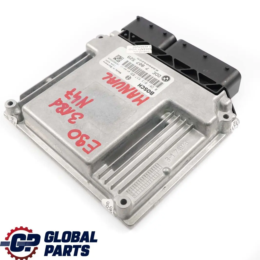 N47 DDE Unidad de Control Motor Diesel ECU Manual para BMW E87 LCI E90 E91 con número de pieza 7807529 BMW E87 LCI E90 E91 N47 DDE Unidad de Control Motor Diesel ECU Manual - SKU 7807529 - Número de pieza 7807529
