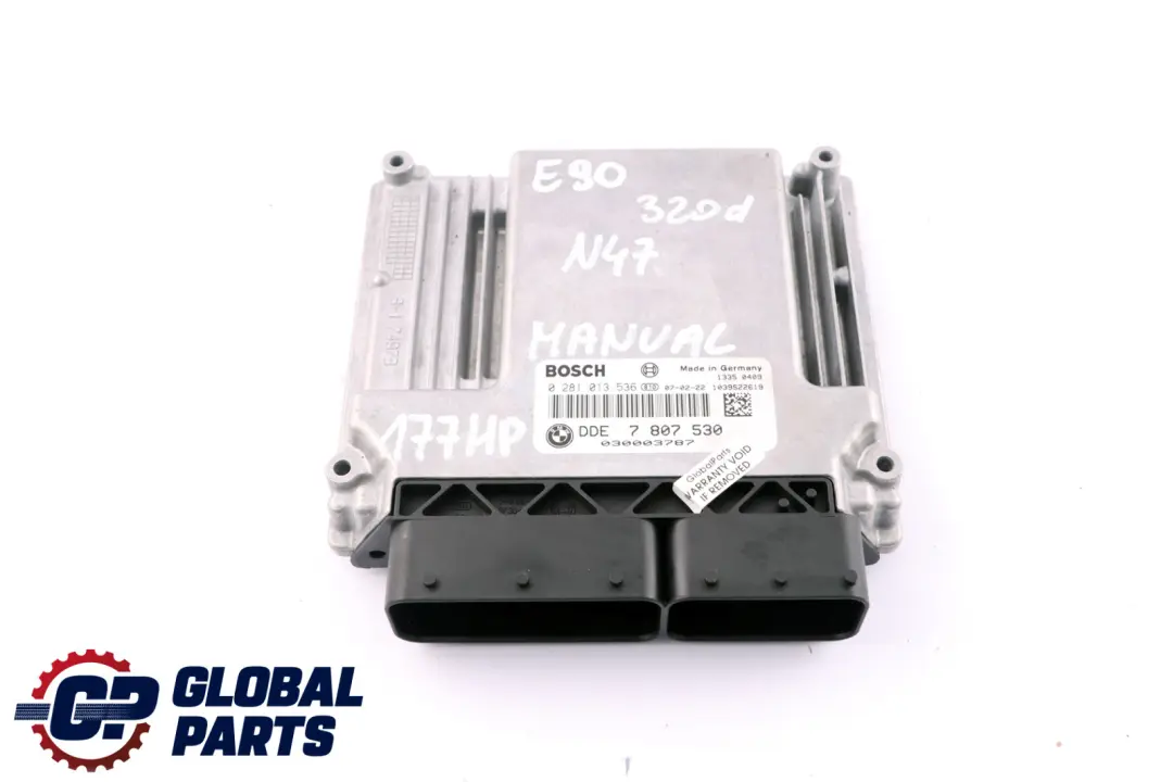 N47 Engine Control Unit ECU DDE to BMW E60 E81 E87 LCI E90 120d 320d 520d with Part number 7807530 BMW E60 E81 E87 LCI E90 120d 320d 520d N47 Engine Control Unit ECU DDE - SKU 7807530 - Part number 7807530