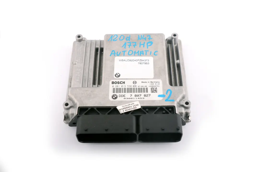 N47 Diesel ECU Kit DDE CAS 3 Key to BMW 1 3 5 Series E60 E81 E90 120d 320d with Part number 7807827 BMW 1 3 5 Series E60 E81 E90 120d 320d N47 Diesel ECU Kit DDE CAS 3 Key - SKU 7807827-2 - Part number 7807827