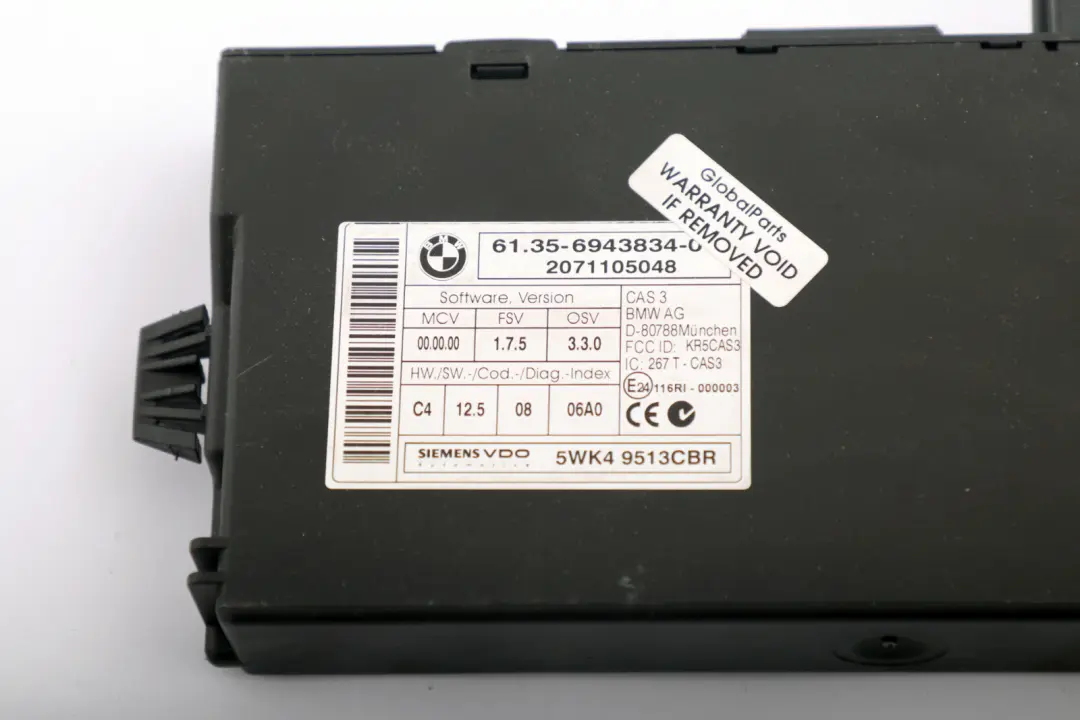 BMW 1 3 5 Series E60 E81 E90 120d 320d N47 Diesel ECU Kit DDE CAS 3 Key - SKU 7807827-2 - Part number 7807827