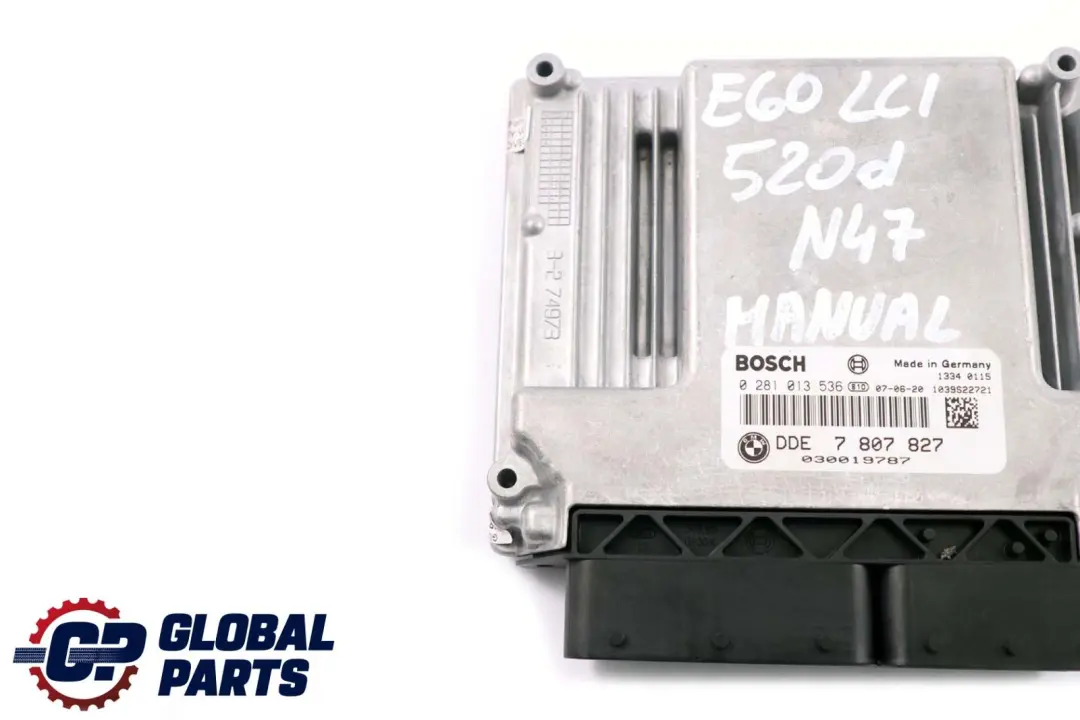 N47 177HP Diesel Engine Unit ECU DDE Manual to BMW E60 E61 LCI 520d with Part number 7807827 BMW E60 E61 LCI 520d N47 177HP Diesel Engine Unit ECU DDE Manual - SKU 7807827 - Part number 7807827