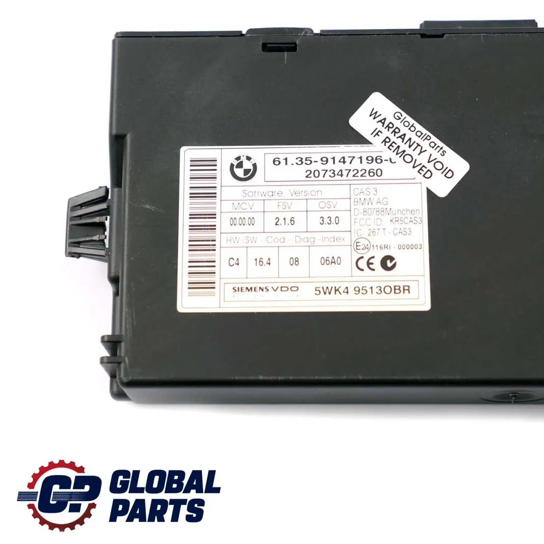 BMW E87 LCI E90 118d 318d N47 143HP ECU KIT DDE CAS3 + Key Automatic - SKU 7807828-4 - Part number 7807828