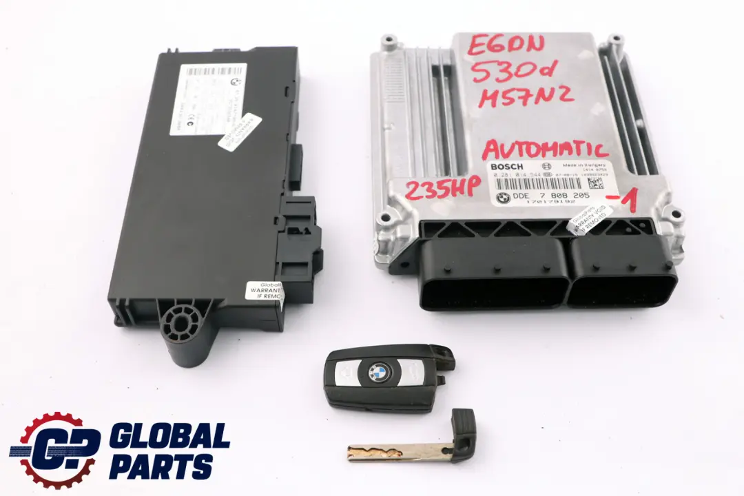 BMW 5 Series E60 E61 LCI 530d M57N2 235HP Engine ECU KIT DDE CAS + Key - SKU 7808205-1 - Part number 7808205