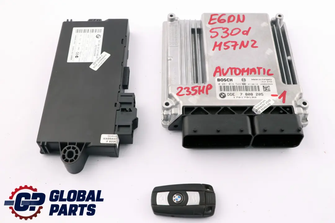 M57N2 235HP Engine ECU KIT DDE CAS + Key to BMW 5 Series E60 E61 LCI 530d with Part number 7808205 BMW 5 Series E60 E61 LCI 530d M57N2 235HP Engine ECU KIT DDE CAS + Key - SKU 7808205-1 - Part number 7808205