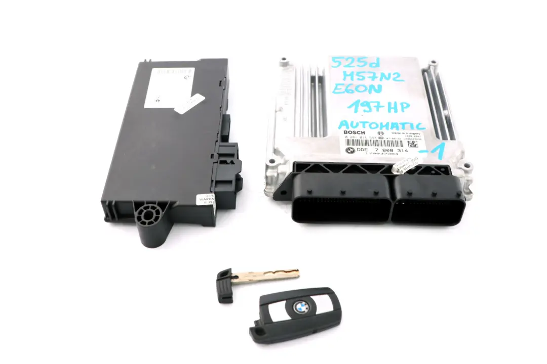 M57N2 325d 525d ECU Kit DDE + CAS3 + Key to BMW 3 5 Series E60 LCI E90 E91 with Part number 7808314 BMW 3 5 Series E60 LCI E90 E91 M57N2 325d 525d ECU Kit DDE + CAS3 + Key - SKU 7808314-1 - Part number 7808314