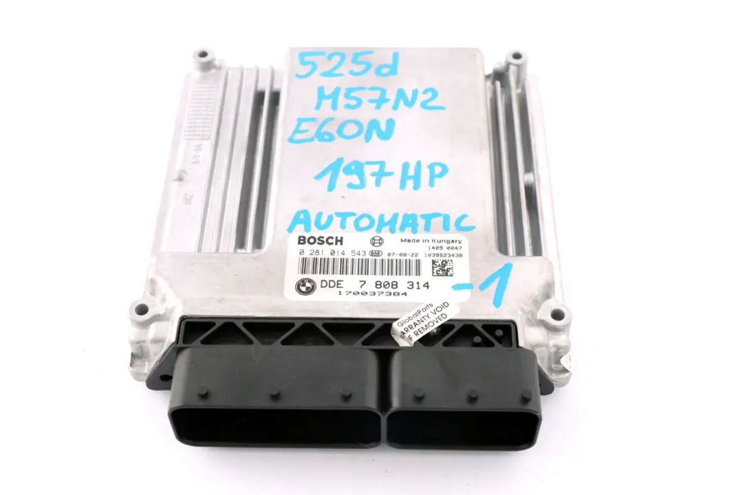 M57N2 325d 525d ECU Kit DDE + CAS3 + Key to BMW 3 5 Series E60 LCI E90 E91 with Part number 7808314 BMW 3 5 Series E60 LCI E90 E91 M57N2 325d 525d ECU Kit DDE + CAS3 + Key - SKU 7808314-1 - Part number 7808314