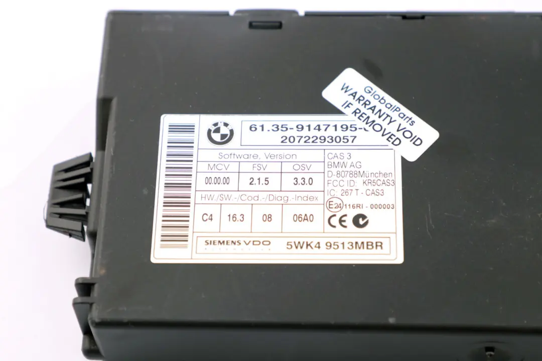 M57N2 325d 525d ECU Kit DDE + CAS3 + Key to BMW 3 5 Series E60 LCI E90 E91 with Part number 7808314 BMW 3 5 Series E60 LCI E90 E91 M57N2 325d 525d ECU Kit DDE + CAS3 + Key - SKU 7808314-1 - Part number 7808314