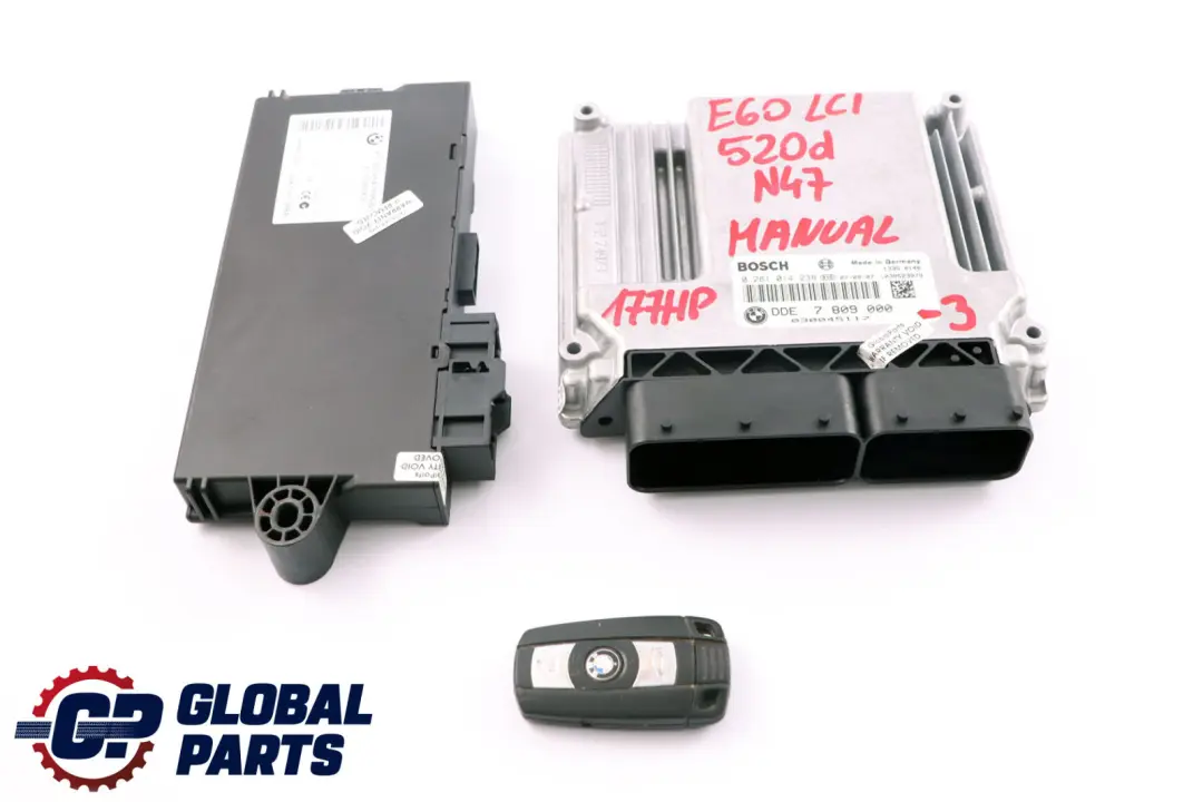 BMW E60 E87 LCI E90 120d 320d 520d ECU Kit DDE Steuergerät CAS3 Schlüs - SKU 7809000-3 - Teilenummer 7809000