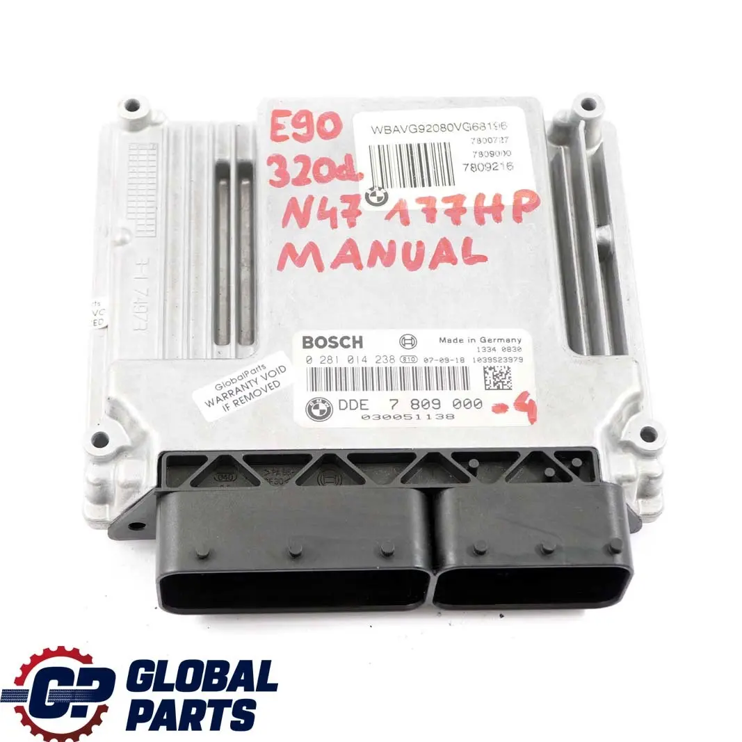BMW E60 E87 E90 120d 320d 520d N47 ECU Kit DDE Control Unit CAS3 + Key - SKU 7809000-4 - Part number 7809000