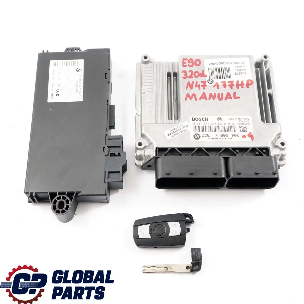 BMW E60 E87 E90 120d 320d 520d N47 ECU Kit DDE Control Unit CAS3 + Key - SKU 7809000-4 - Part number 7809000