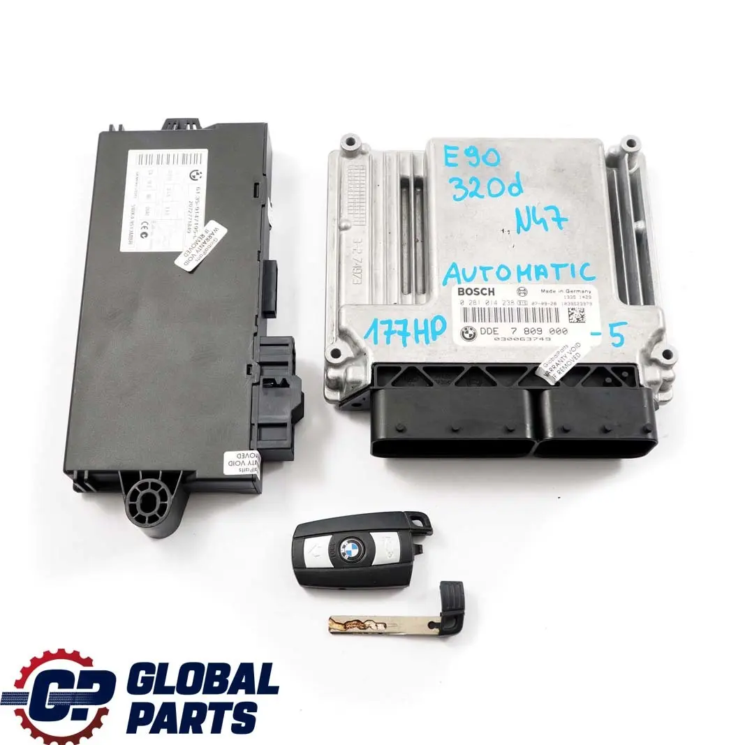 BMW E60 E87 E90 120d 320d 520d N47 ECU Kit DDE CAS3 + Key Automatic - SKU 7809000-5 - Part number 7809000