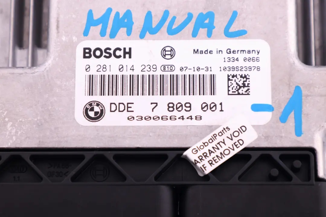 BMW 1 3 Series E87 LCI E90 118d 318d N47 Diesel ECU KIT DDE + CAS3 Key - SKU 7809001-1 - Part number 7809001