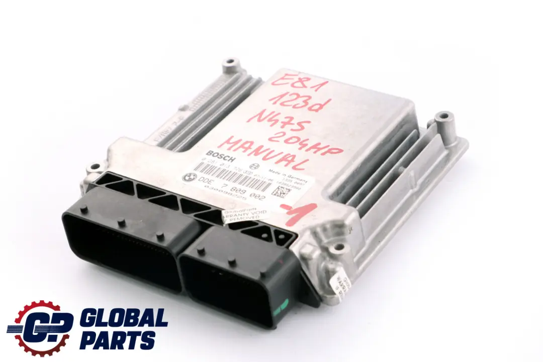 N47S 123d Engine Control Unit DDE Manual BMW E81 E82 E87 LCI - SKU 7809002-1 - Part number 7809002