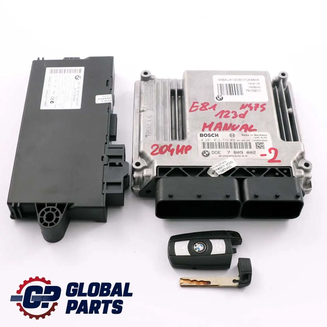 BMW E81 E82 E87 LCI E88 N47S 123d Engine ECU Kit DDE CAS3 + Key Manual - SKU 7809002-2 - Part number 7809002