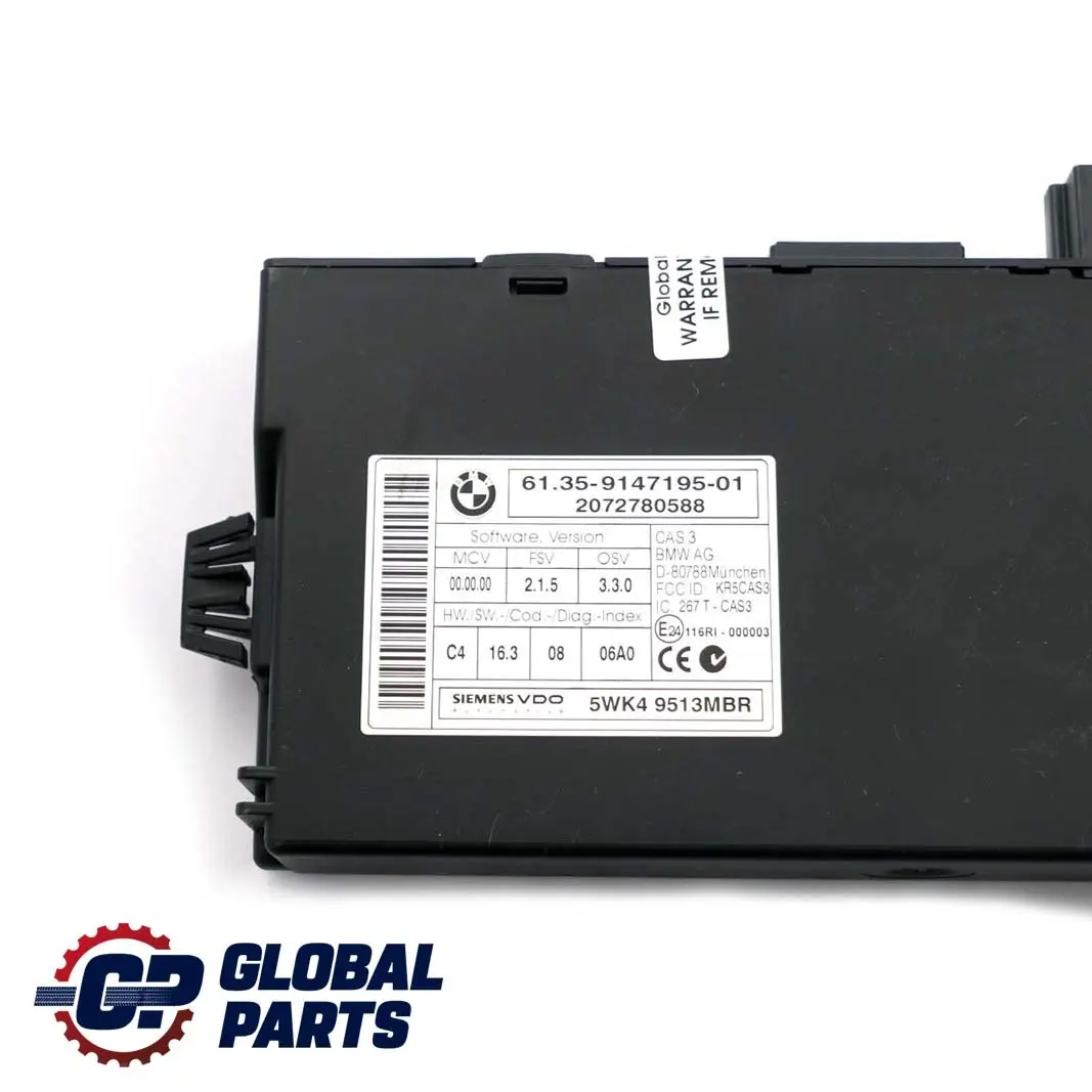 BMW E81 E82 E87 LCI E88 N47S 123d 204PS Commande Dde CAS3 Conclusions - SKU 7809002-2 - Numéro de pièce 7809002