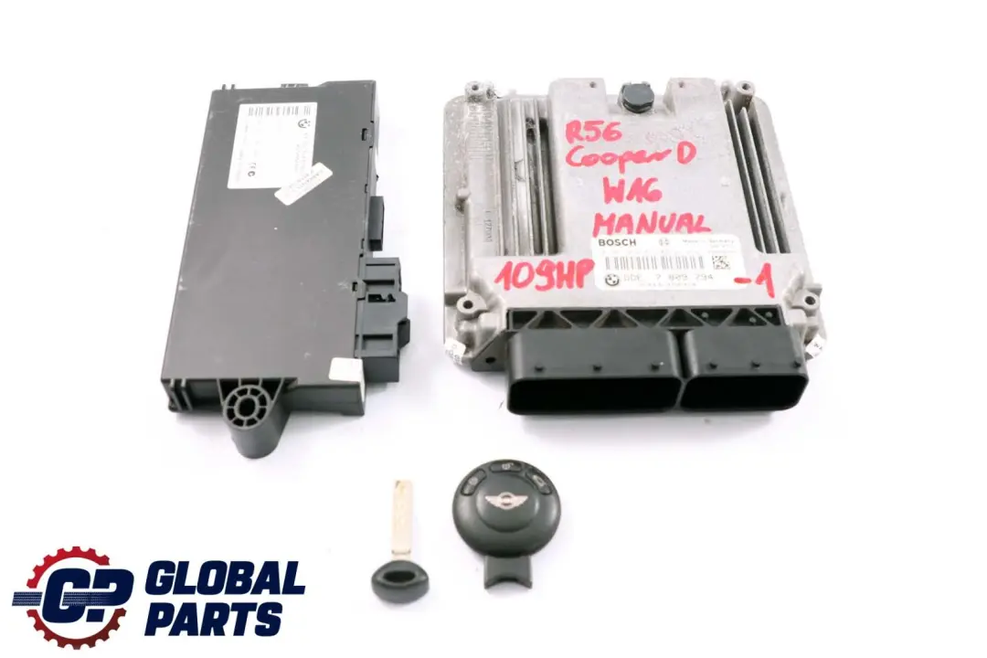 Mini D R55 R56 Diesel W16 1.6 109HP ECU Kit DDE CAS3 + chiave Manuale - SKU 7809794-1 - Numero di parte 7809794