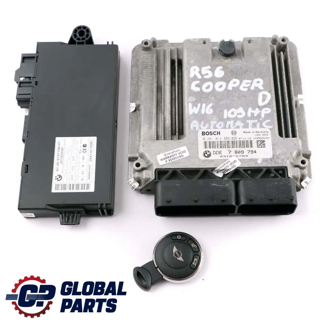 109HP ECU Kit DDE CAS3 + Key Automatic to Mini Cooper D R55 R56 Diesel W16 with Part number 7809794 Mini Cooper D R55 R56 Diesel W16 109HP ECU Kit DDE CAS3 + Key Automatic - SKU 7809794 - Part number 7809794