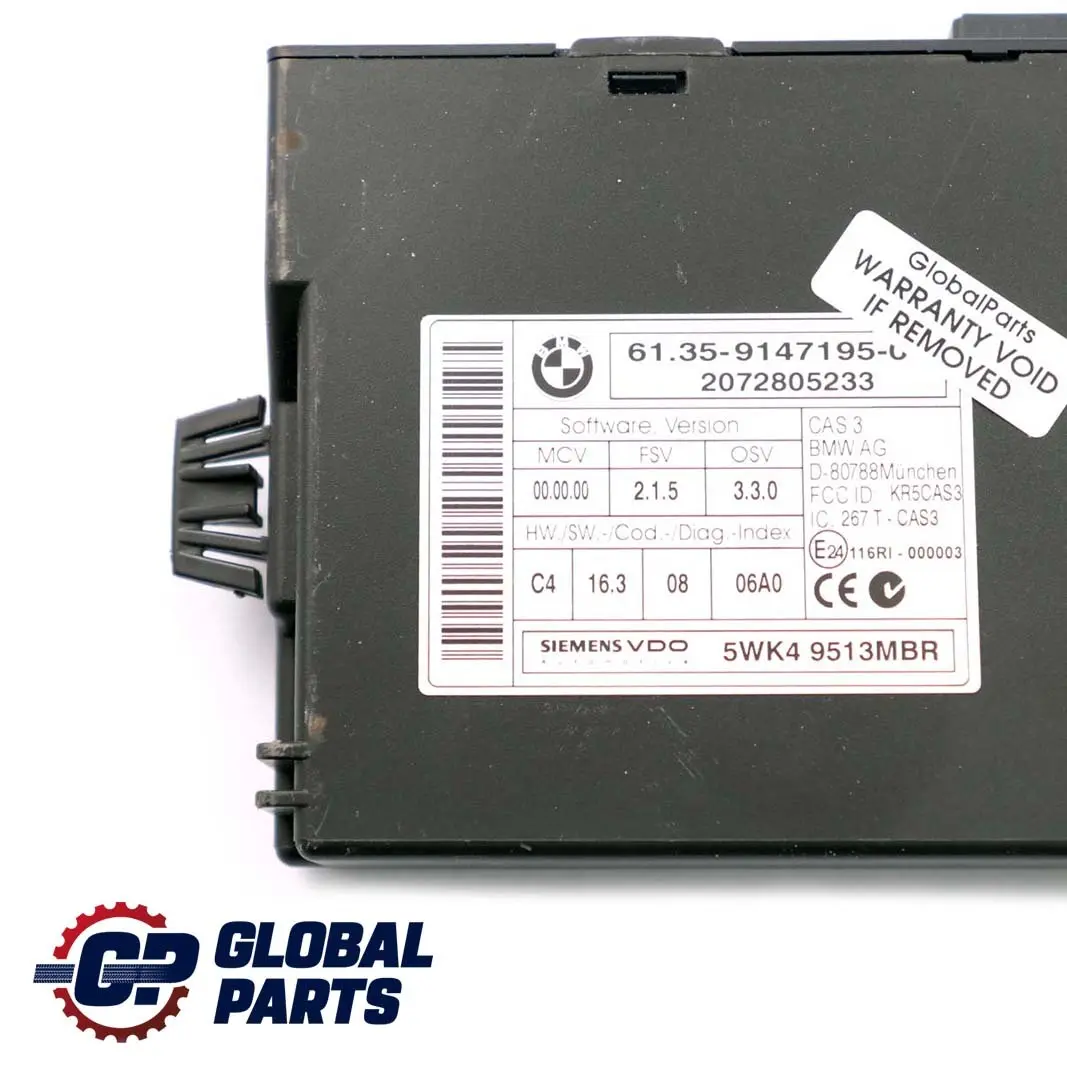 M57N2 325d 525d 197HP ECU Kit DME CAS3 Clave Automático para BMW E60 LCI E90 con número de pieza 7809941 BMW E60 LCI E90 M57N2 325d 525d 197HP ECU Kit DME CAS3 Clave Automático - SKU 7809941-5 - Número de pieza 7809941