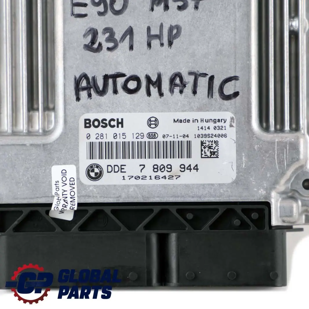 BMW E90 E91 E92 330d M57N2 231HP Engine ECU KIT DDE CAS + Key Automatic - SKU 7809944-2 - Part number 7809944