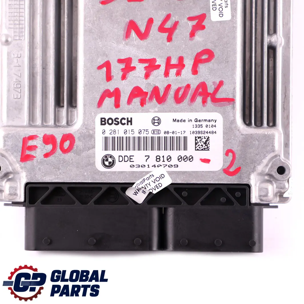 BMW E60 E81 E87 LCI E90 120d 320d 520d N47 Unité contrôle moteur ECU DDE - SKU 7810000 - Numéro de pièce 7810000